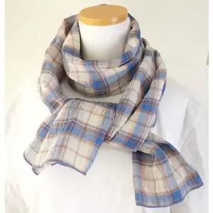 [애슬릿] 여자 남자 커플 봄 투체크 면 롱 머플러