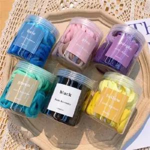 [하프클럽/]대용량 소프트 마카롱 머리끈 세트