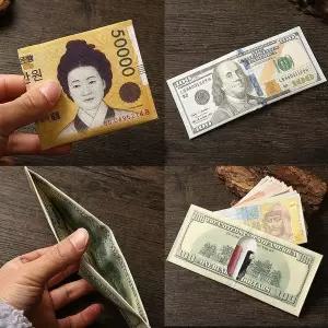 [하프클럽/]인싸머니지갑 돈모양 지폐 달러 파우치 가벼운 선물