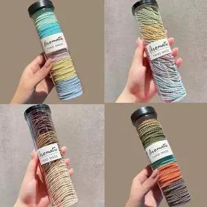 [하프클럽/]무매듭 머리끈 헤어끈 100개입