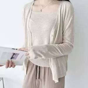 [하프클럽/]여성 여자 데일리 러블리 데일리 클래식 가디건 세트