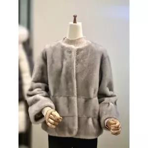 갤러리아 ab.f.z 라운드넥 9부 소매 럭셔리 페이크퍼 밍크코트 ACZ4FFF7K