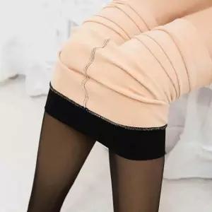 겨울 살색 비치는 검정스타킹 기모 따뜻한 착시스타킹