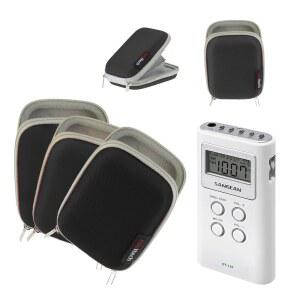 나비텍 휴대용 블랙 하드 방수 MP3 / 미니 DAB FM 디지털 뮤직 플레이어 라디오 케이스 Sangean DT-120과 호환되는 커버