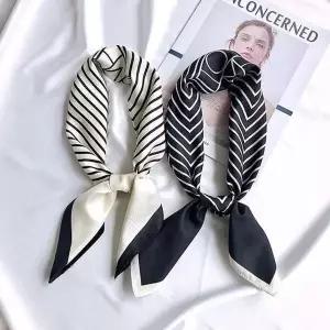 [하프클럽/]손수건마니아 모던 스카프 페미닌 데일리 종 실크 여성