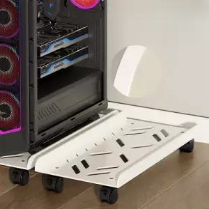 무타공 컴퓨터본체받침 컴퓨터 본체거치대 바퀴