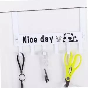 방문 공간활용 옷 가방 걸이 6구 도어행거 화이트
