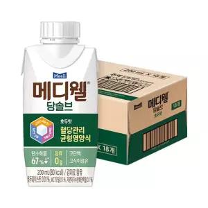메디웰 당솔브 호두맛 200ml 18팩(1박스) 혈당관리 균형영양식