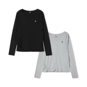 긴팔티 CQK LW251TL720 여성) 슬럽 레이어드 긴팔 티셔츠