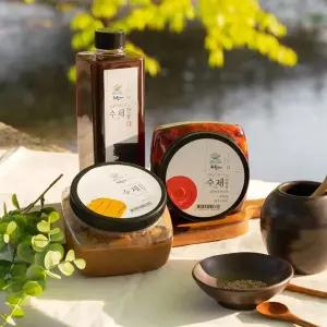 [농부플러스]국산 전통 된장 고추장 국간장 장 3종 선물세트 [ 농부플러스 ]