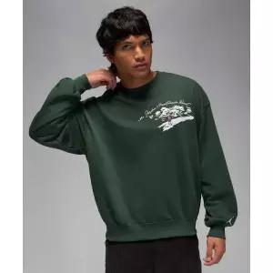 매장정품 나이키 NIKE 조던 브루클린 플리스 크루넥 스?셔츠 M - 미드나이트 그린:세일 IM6317-327 216878