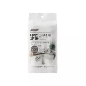 도매링크 (실속형 테이프크리너(대) 교체용2매입/잘 뜯어지는 사선형 16cm 리필2롤)