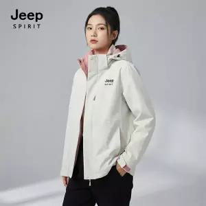 JEEP SPIRIT 여성용 기능성 후드 윈드브레이커 화이트 (JSFAJK271)
