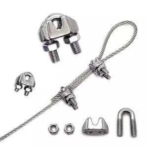 스텐 와이어 클립 U유볼트 와이어 로프 클램프 고정 고리 줄 체결 연결 볼트형 3 5 6 8 10mm