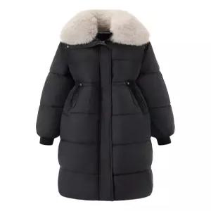 [미니멈에브리데이][미니멈 에브리데이]빅 퍼 카라 허리 스트링 롱 패딩 점