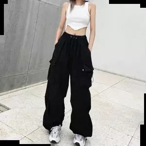 스트론 와이드 카고 스트링 팬츠 DA-0002