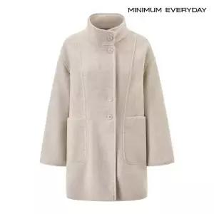 [미니멈][미니멈 에브리데이]하이넥 절개 빅 포켓 누빔 하프코트 (EB4JH025D-1)