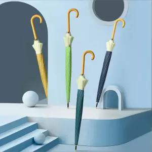 큰우산 골프 투톤 고급 폰지 16K 우산 장우산 긴우산 선물용 우드 손잡이 대형