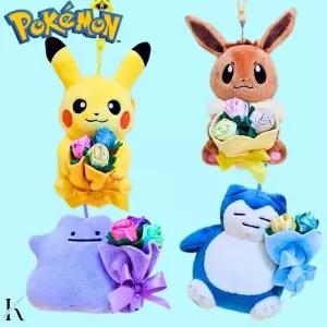 포켓몬스터 포켓몬 꽃다발 인형 키링 파티 피카츄 이브이 잠만보 메타몽 13cm 우정템