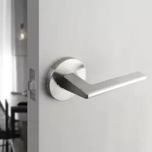 스텐 방문손잡이 론드 도어 무광실버