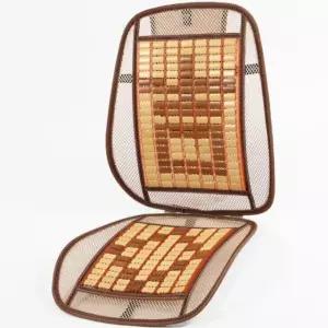 자동차 대나무 허리 등받이 방석 통풍쿨방석 베이지 차량 시트 2WC224EB05