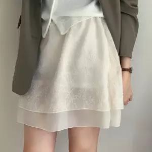 [코코블랑] 러디 이중 레이어드 스커트(밴딩)