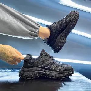 남성 가죽 매쉬 소재 키높이 어글리 슈즈 ZG-W005