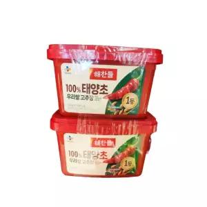 해찬들 100% 태양초 우리쌀 고추장 1.8kg 2개