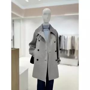 [롯데백화점]SOUP 카라탈부착 중기장 모직코트  SBAHC319