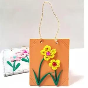 초등저 주황 데코찰흙과 살랑이는 봄꽃 5인학생교구 미술놀이 점토 공작도구 꾸미기