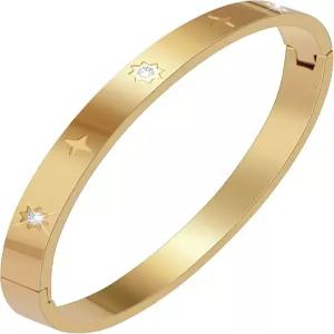 여성 우정을 위한 RDISOR 골드 팔찌 러브 뱅글 14K 도금 스테인리스 스틸 보석 발렌타인 생일 선물 스타킹