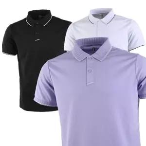 카라티/맵시 반팔 자가드 배색T