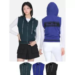 [하프클럽/이지바이]투엘라 스윗벨라 여성 후드 니트 집업 골프 데일리 레이어드 조끼(W6WV06)