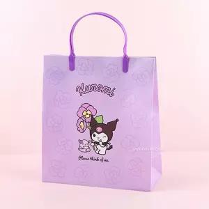 산리오 쿠로미 플라워 쇼핑백 PP 캐릭터 비닐백 선물 가방 10개입