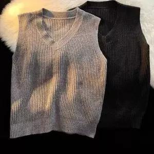 남친룩의 KE032797 정석 셔츠 레이어드 니트 조끼 댄디 패션