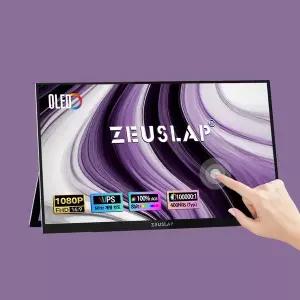 ZEUSLAP 휴대용 터치 모니터 33.8cm(13.3인치) 스마트폰 연결 모니터 OLED 포터블 게이밍모니터