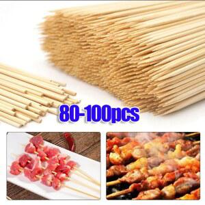 80 100PCS 일회용 스틱 용품에 대 다목적 음식 디저트 한 샌드위치 대나무 파티 장식 홈 테이블 바베큐