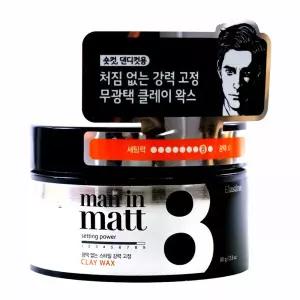엘라스틴 단품 맨인매트 무광택 스타일 강력 고정 클레이 왁스 80g
