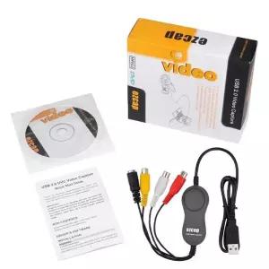 EZCAP 159 USB 2.0 오디오 비디오 그래버 캡처 변환기 아날로그 비디오-디지털 형식 VHS 캠코더 EZCAP159 F