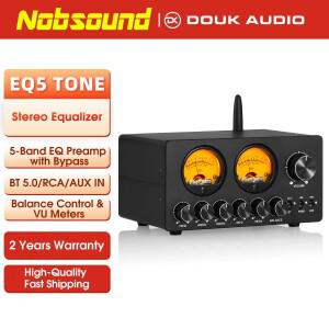 Nobsound EQ5 TONE 5밴드 EQ 이퀄라이저 오디오 프리앰프(VU 미터 포함) 스피커/앰프용 스테레오 블루투스