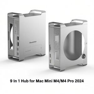 Mac Mini 호환 M4/M4 Pro 2024 알루미늄 스틸 도킹 스테이션 브래킷 확장 HDD 보호 케이스 PC 액세서리