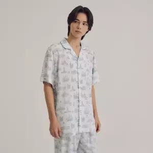 [갤러리아] [오르시떼] 남성 H027 링슈트라세 반소매+9부팬츠 파자마 세트