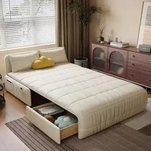 전동 소파 침대 1인용 리클라이너 싱글 접이식 패브릭 원룸 와이드 침대겸용 쇼파베드