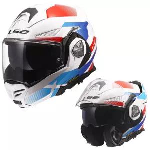 LS2 헬멧 FF901 ADVANT X NOVA WHITE BLUE RED 180도 오픈 시스템헬멧 이너쉴드 핀락필름 스모그쉴드포함