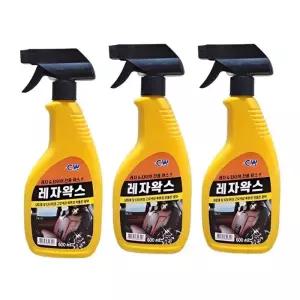크린월드 레자왁스 600ml 3개 차량 광택제 레자왁스 타이어왁스 세차용품