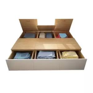 다다미 수납형 침대 프레임 원목 저상형