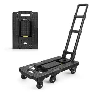 리버스 익스텐션 폴딩카트 브레이크형 LRC-160 7바퀴 저소음 블랙 시장 쇼핑 캠핑 마트 택배 150kg