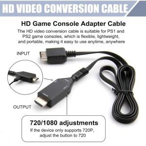 PS1 PS2호환  HDTV 케이블 호환 플레이스테이션호환  HDMI 게임 플레이어 720p 1080p PAL NTSC 오디오 비디