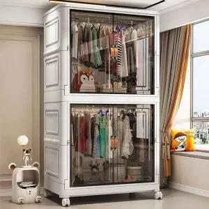 투명옷장 원룸 접이식옷장 안방 간편 간이 펜트리 키낮은