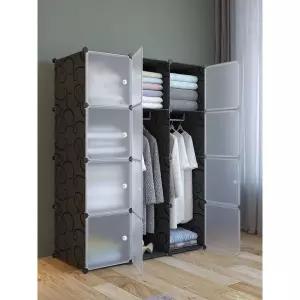 DIY 플라스틱 옷장 조립 선반 조립식 diy 투명 모듈